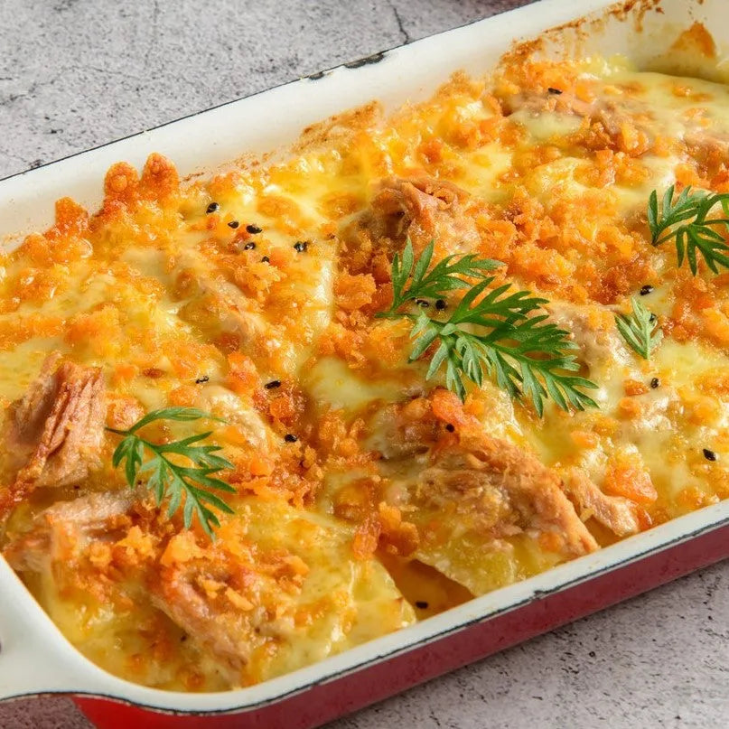 Cheesy Corn and Tuna Baked Penne (3 pounds)