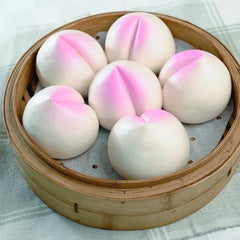 Egg yolk, lotus paste and longevity peach buns (6 pieces)